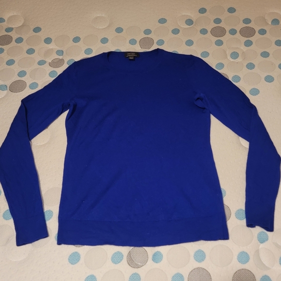 Blue fine merino sweater - Picture 1 of 4